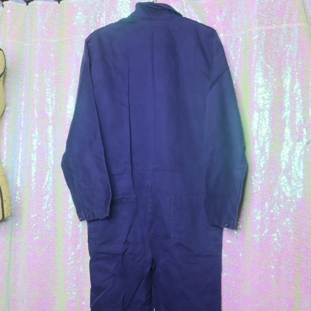 BLUE VIOLET COVERALLS L Steel Grip Canvas Twill Cotton Work Utility Mechanic - Picture 4 of 10